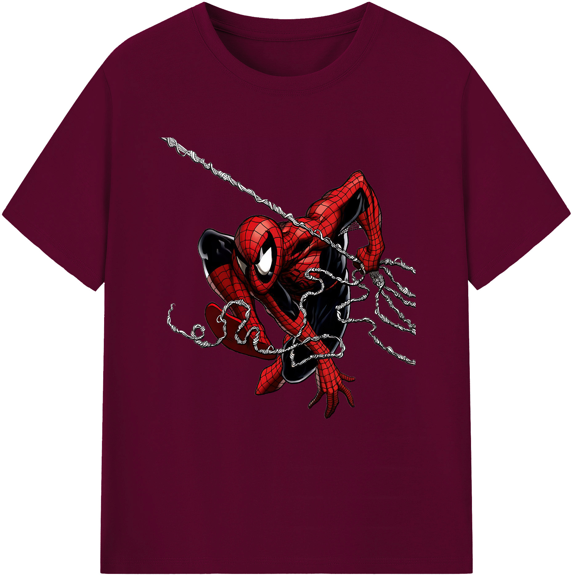 （画像用） Spider Man スパイダーマン レディースカジュアルプリントTシャツ（綿100％）